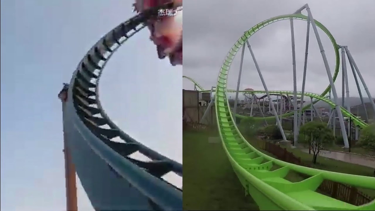 Forest Predator VS Flying Wing Coaster side by side POV comparison