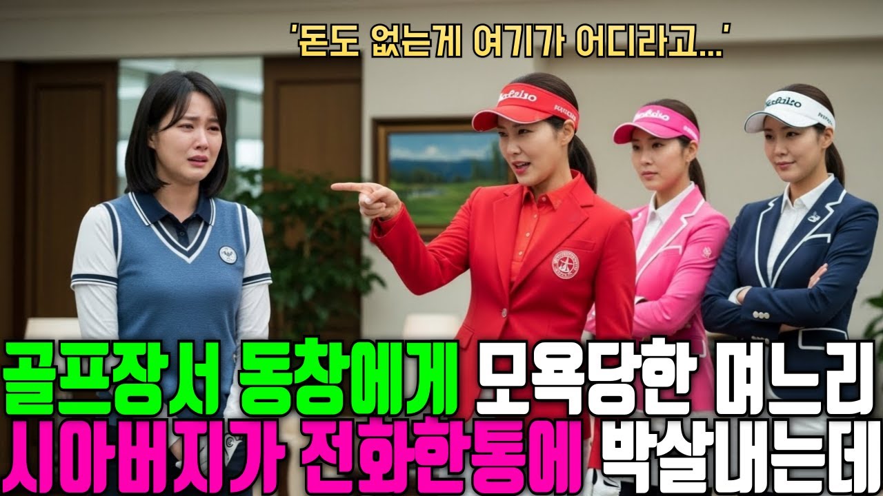 골프장에서 며느리가 모욕당하는 걸 본 순간, 재벌 회장 시아버지가 전화 한통으로 동창들 박살내는데
