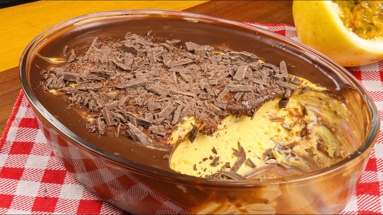 BOMBOM TRUFADO DE MARACUJÁ NA TRAVESSA - SEGREDO DA MOUSSE PERFEITA SEM GELATINA