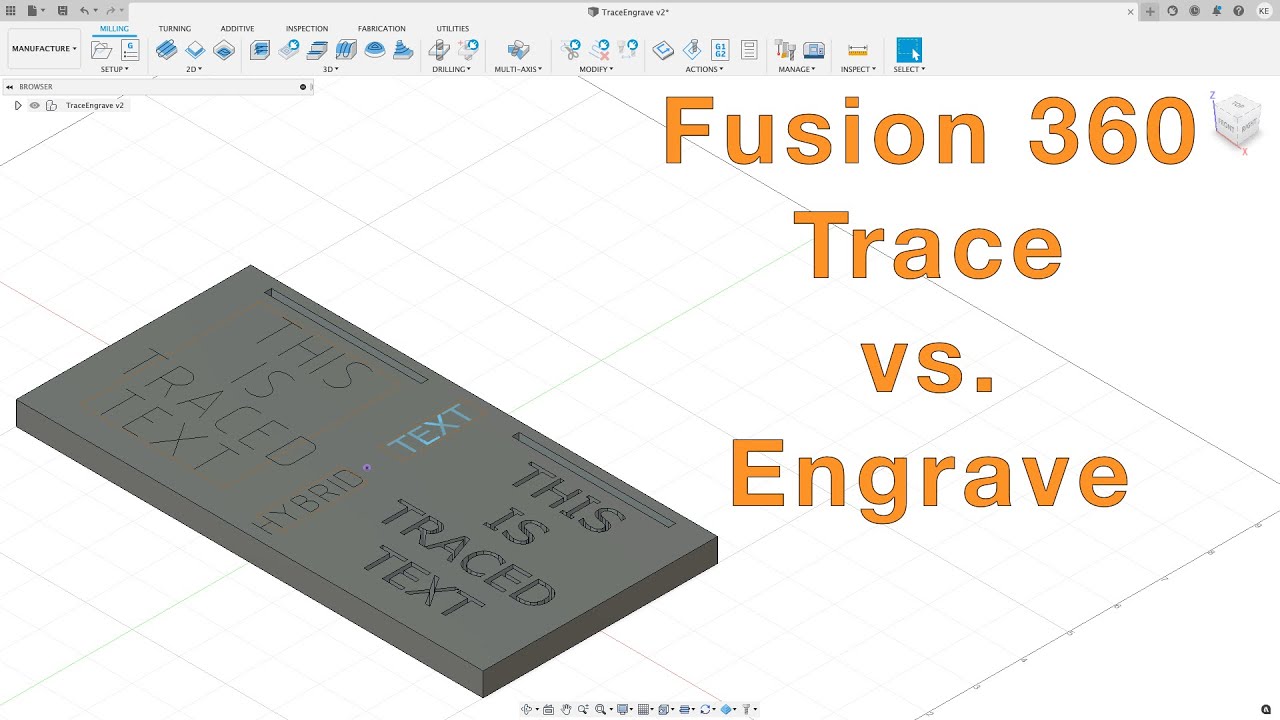 Fusion 360 CAM - Trace and Engrave