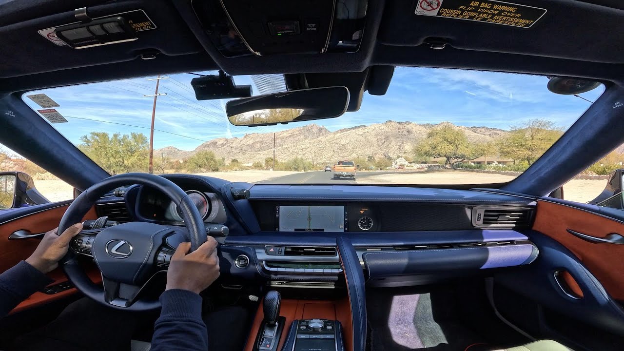 Lexus LC 500 Scenic City Drive. Exhaust sounds.
