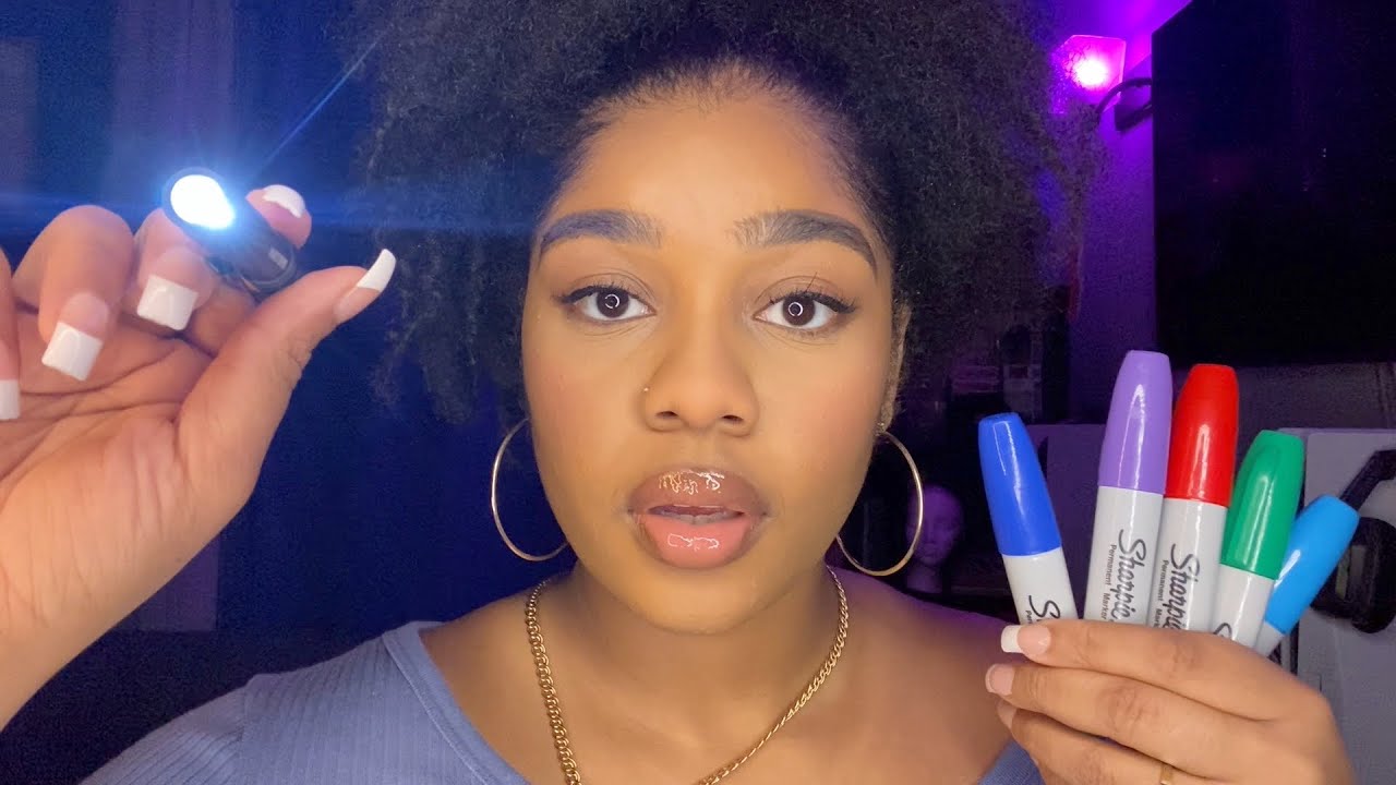 ASMR- FAST AND AGGRESSIVE EYE EXAM 👀🔦 (Follow the Light, Vision Test, Mouth Sounds) 🔴🟡🟢