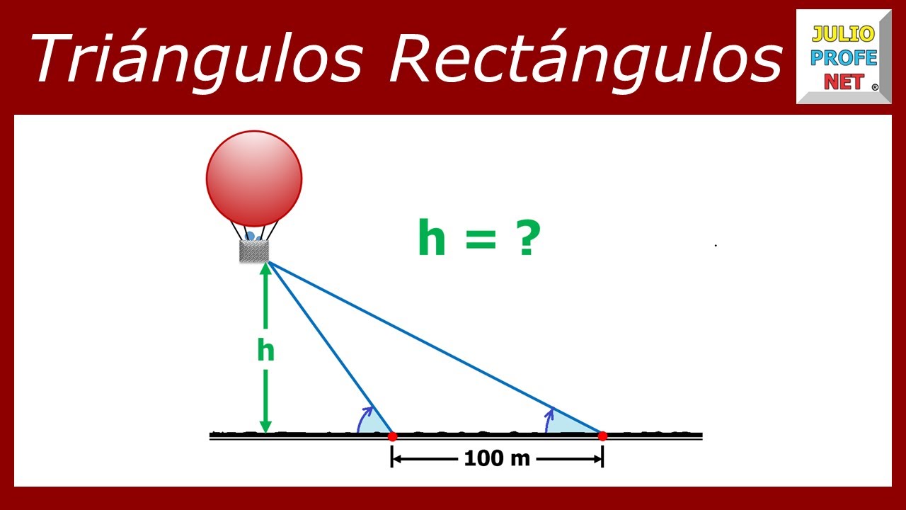 Problema 2 de TRIGONOMETRÍA EN TRIÁNGULOS RECTÁNGULOS