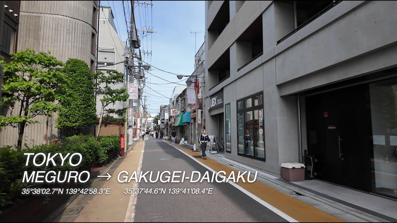 TOKYO MEGURO to GAKUGEI-DAIGAKU SUNNY  MORNING WALKINGTOUR [44]