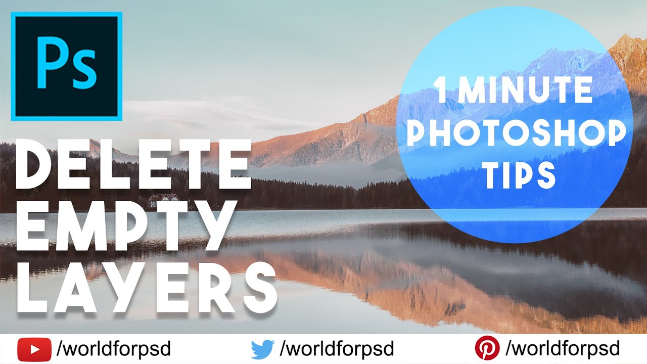 How to DELETE EMPTY LAYERS in Photoshop CS6, CC | Photoshop Tutorial