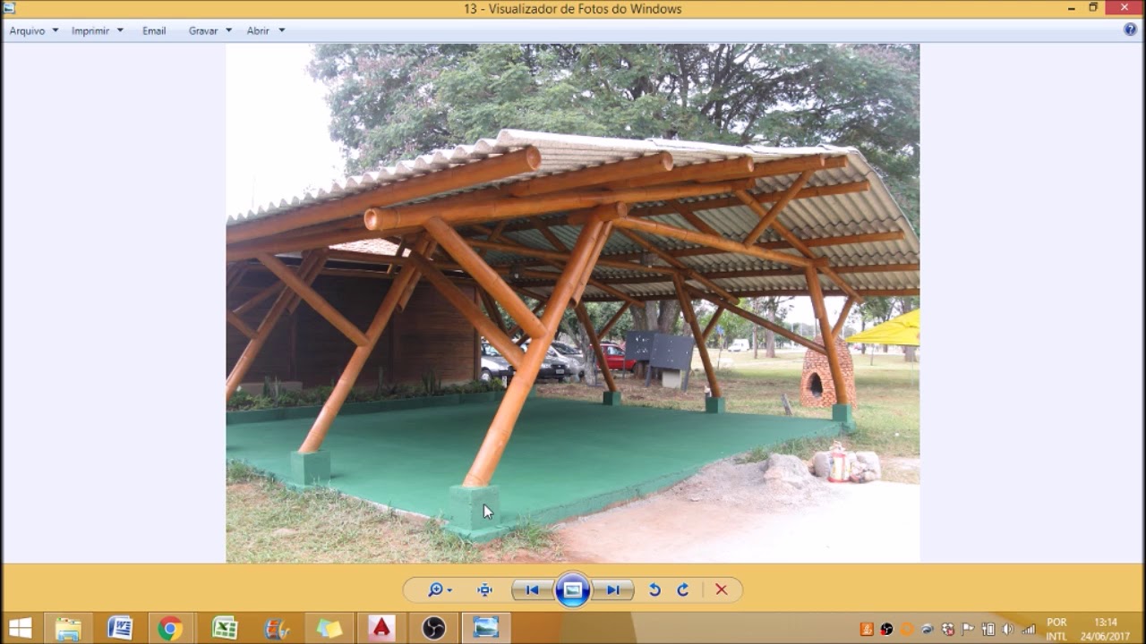 Galpão de bambu - passo a passo