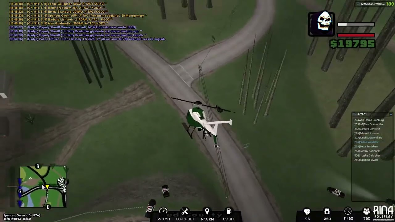 LSSD! AIR Devriye 10-57 Victor durumu [rina-roleplay.com]