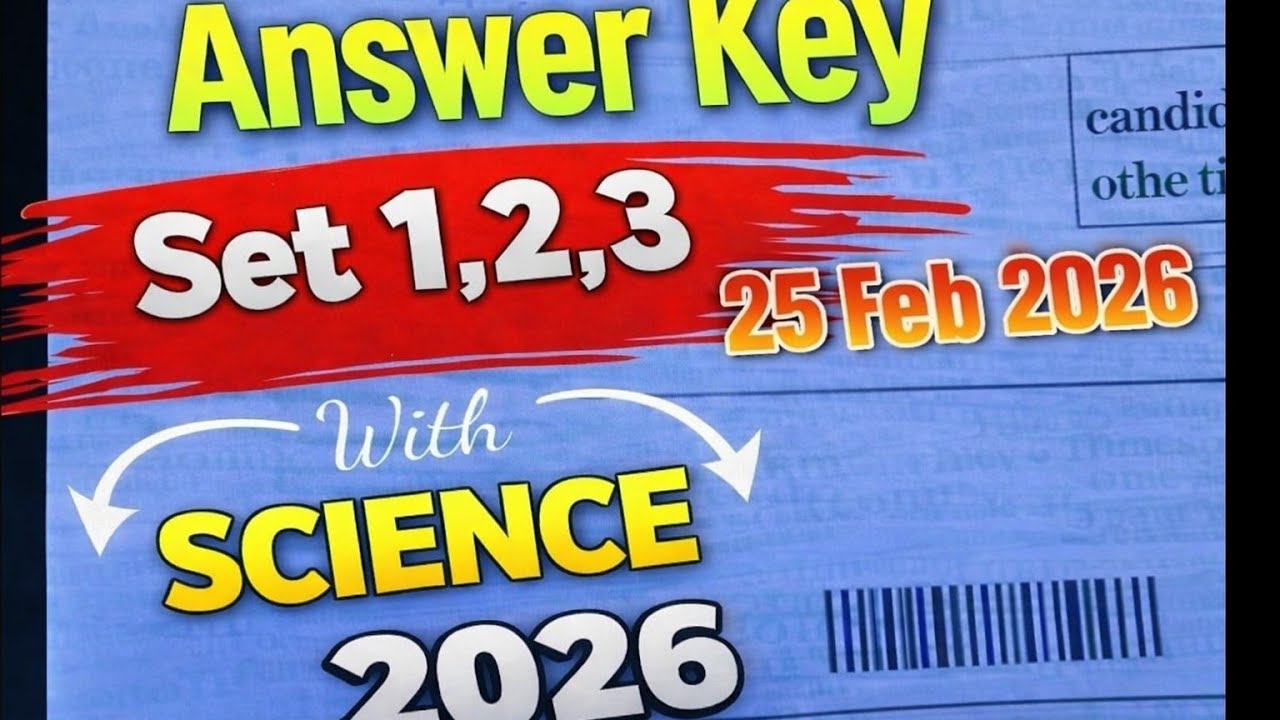 Set -1,2,3 Science answer key 2026 class 10 / cbse board exam 2026 / 10th science paper solution2026