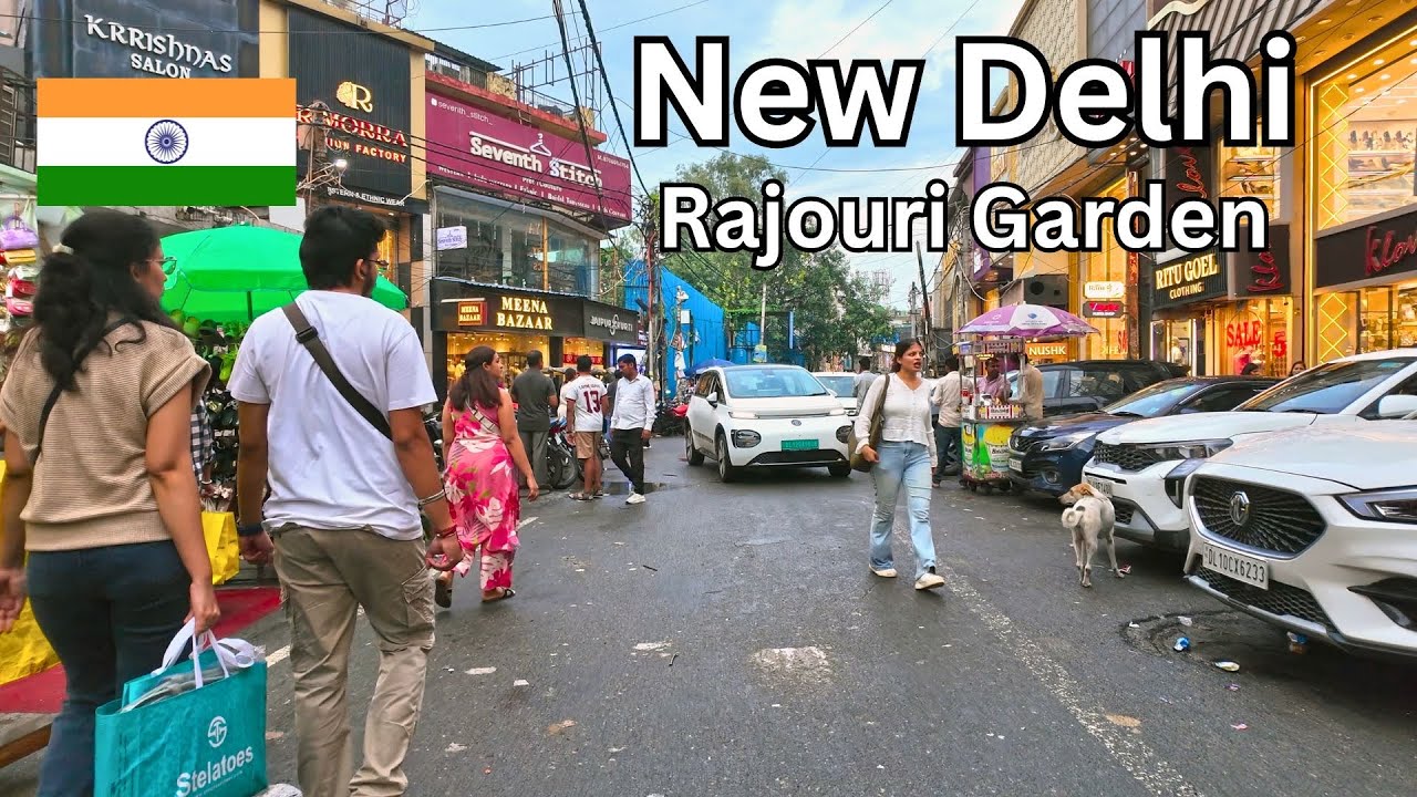 Rajouri Garden Market, New Delhi 🇮🇳 | Exploring Delhi After the Rain 🌧️ (4K Walking Tour 2026)