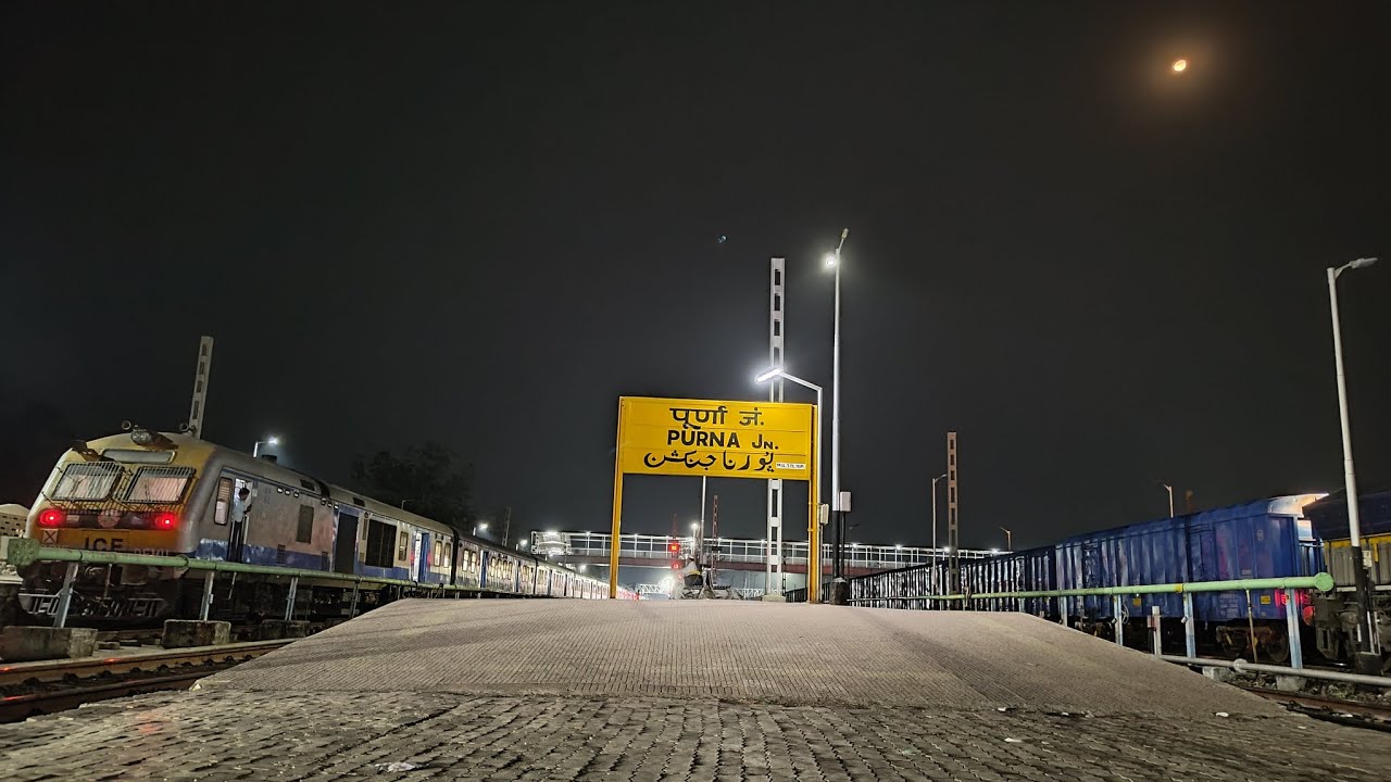 Purna Junction Railway Station Electrification Work | Night 2 A.M. Video |