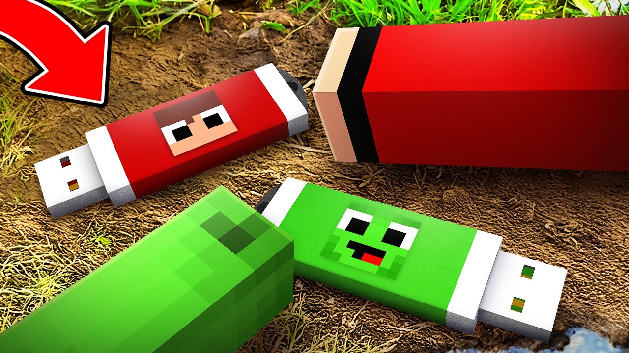 JJ and Mikey Found Secret USB Drive in Minecraft (Maizen)