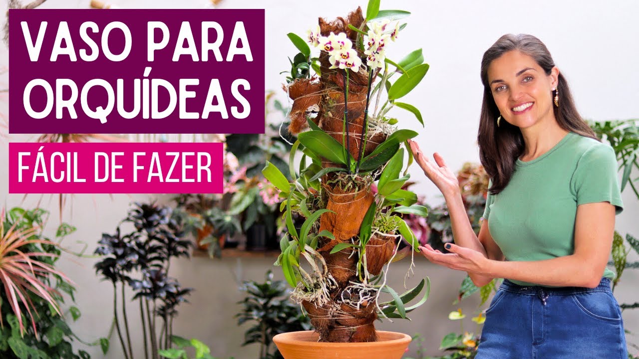 APRENDA a FAZER um VASO para várias ORQUÍDEAS