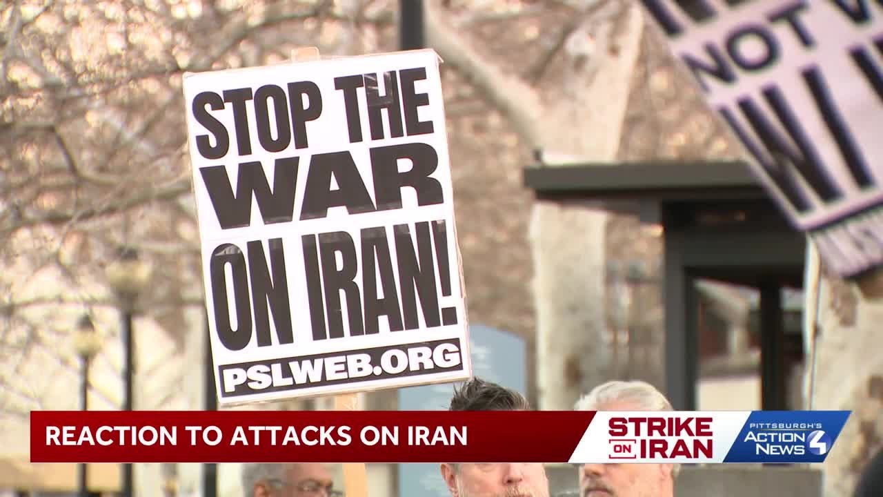 'An illegal war:' Dozens protest in Pittsburgh, oppose US attack on Iran