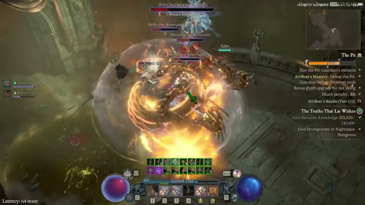 Diablo IV Season 9 Hydra sorc DOT pit 112