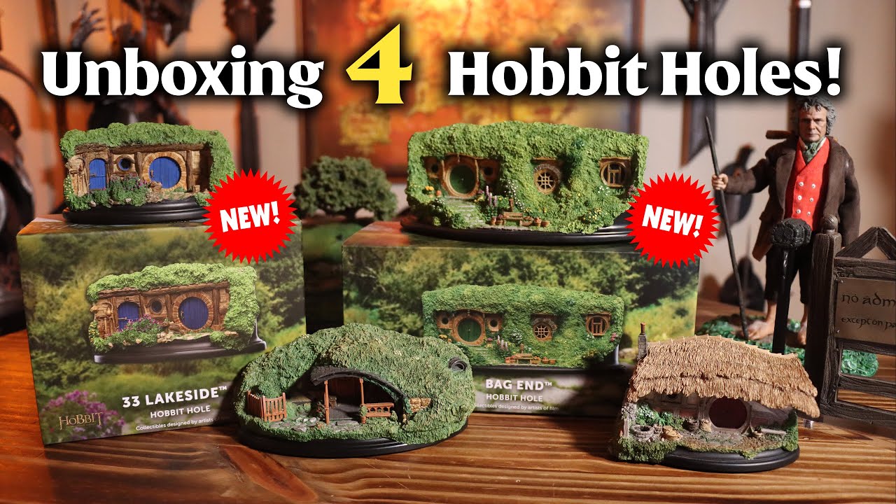 Unboxing 4 Hobbit Holes (2 Brand New!)  Bag End - 33 Lakeside - Farmer Maggot - 39 Low Road Review