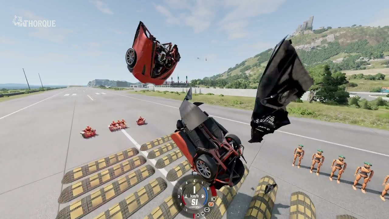 Cars VS Giant Bumps #1 | BeamNG.Drive