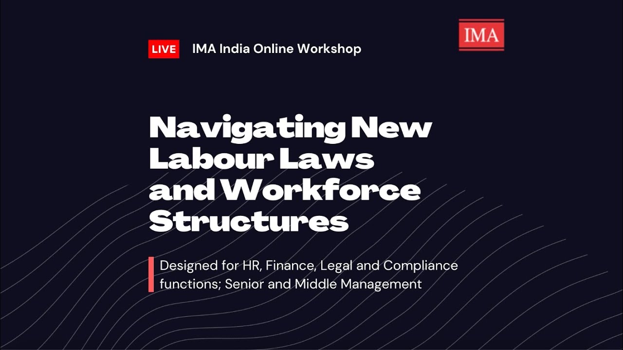 IMA India - Post Covid Workforce Management Workshop