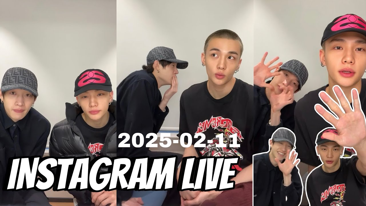 Bang Chan and Hyunjin (Stray Kids) Instagram live. 2025-02-11
