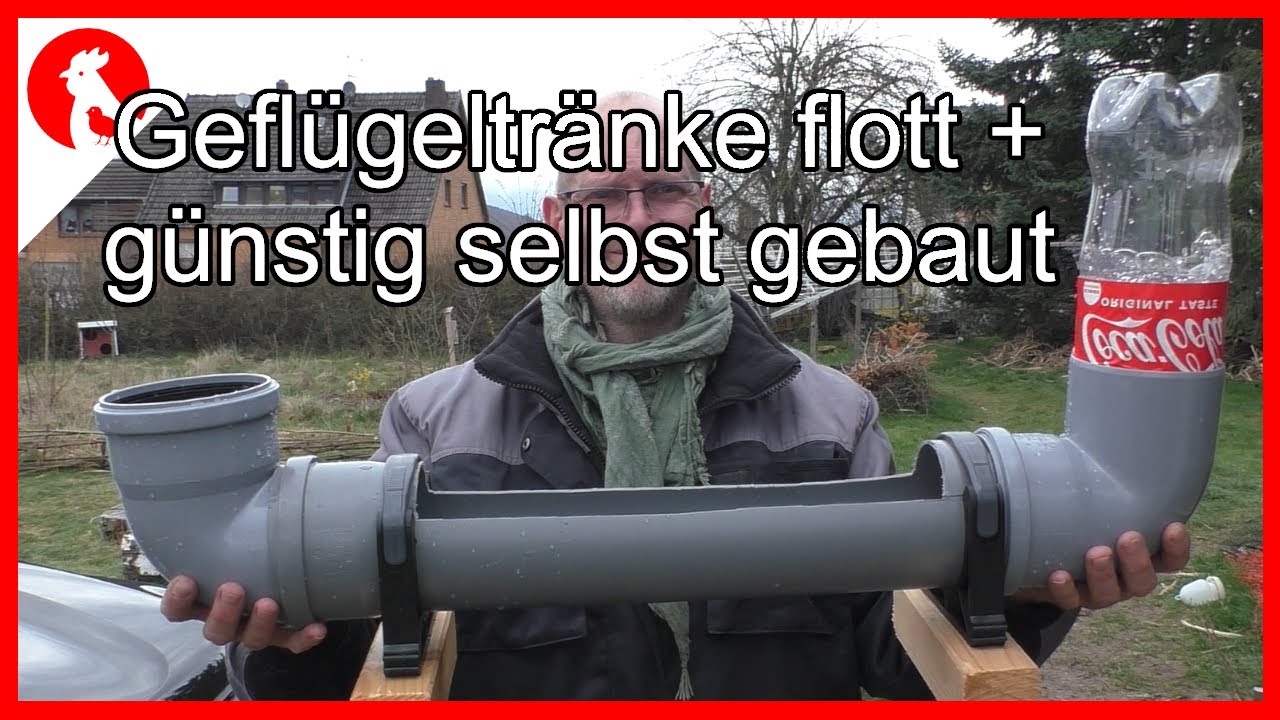 102 7Liter Geflügeltränke 🐔 Hühnertränke günstig selbst gebaut  - Jensman and the Huhns
