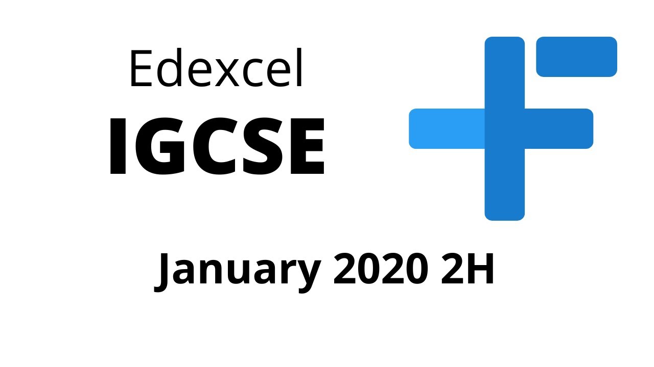 IGCSE Maths Edexcel January 2020 Paper 2