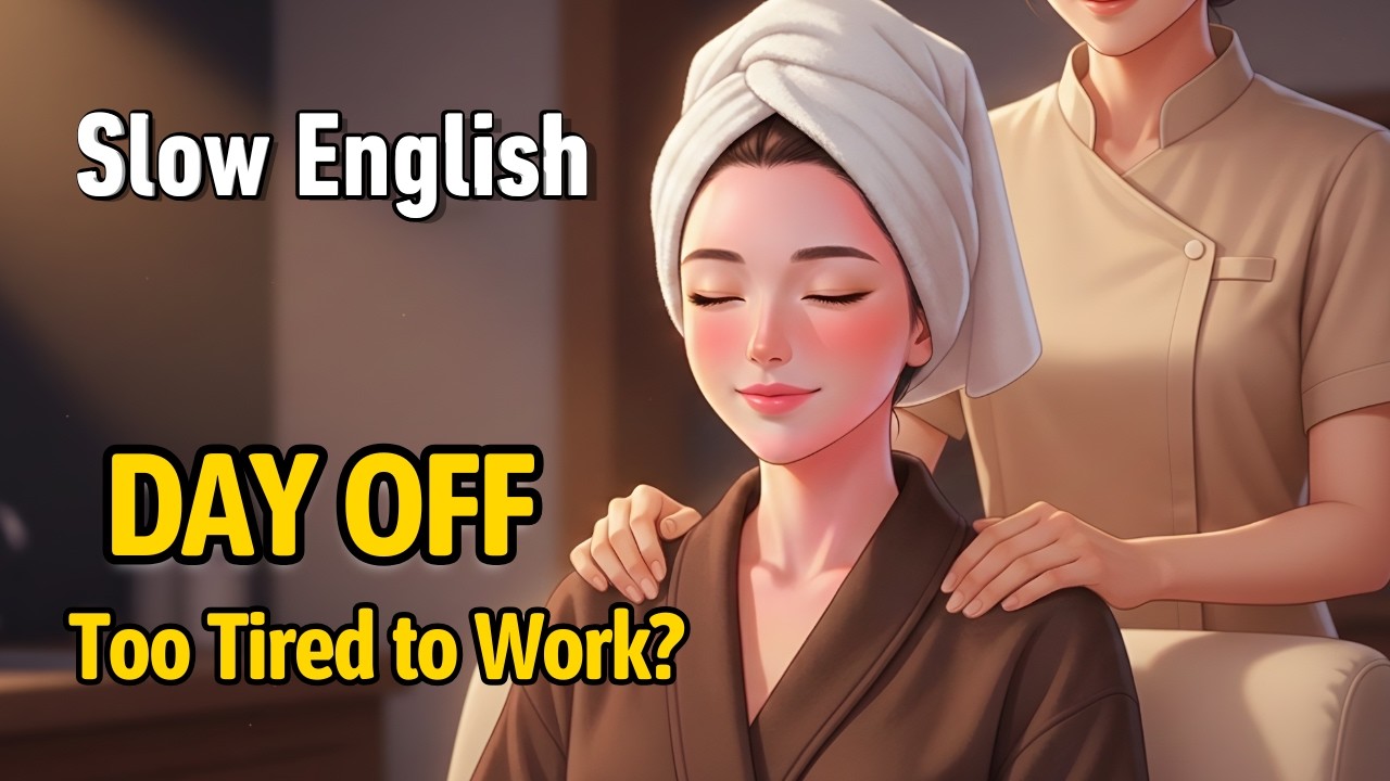 Too Tired to Work? Taking a Day Off in America | Simple English Conversation (A1–A2)