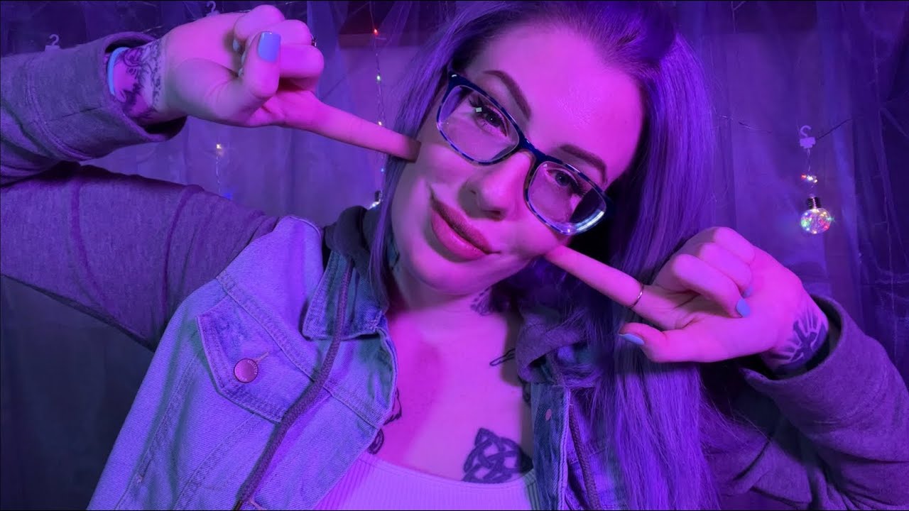 ASMR Hand Movements and Affirmations 💜 for anxiety + stress