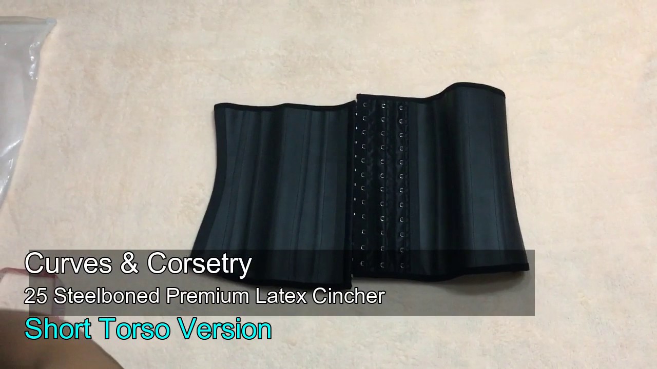 Curves & Corsetry: Premium 25steel Latex Cincher - short version