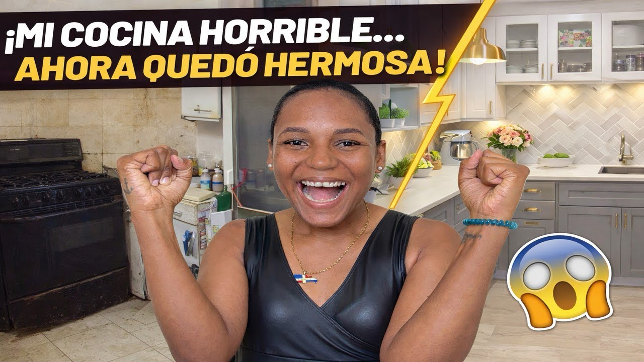 De HORRIBLE a HERMOSA 😱 Mira cómo transformé mi cocina