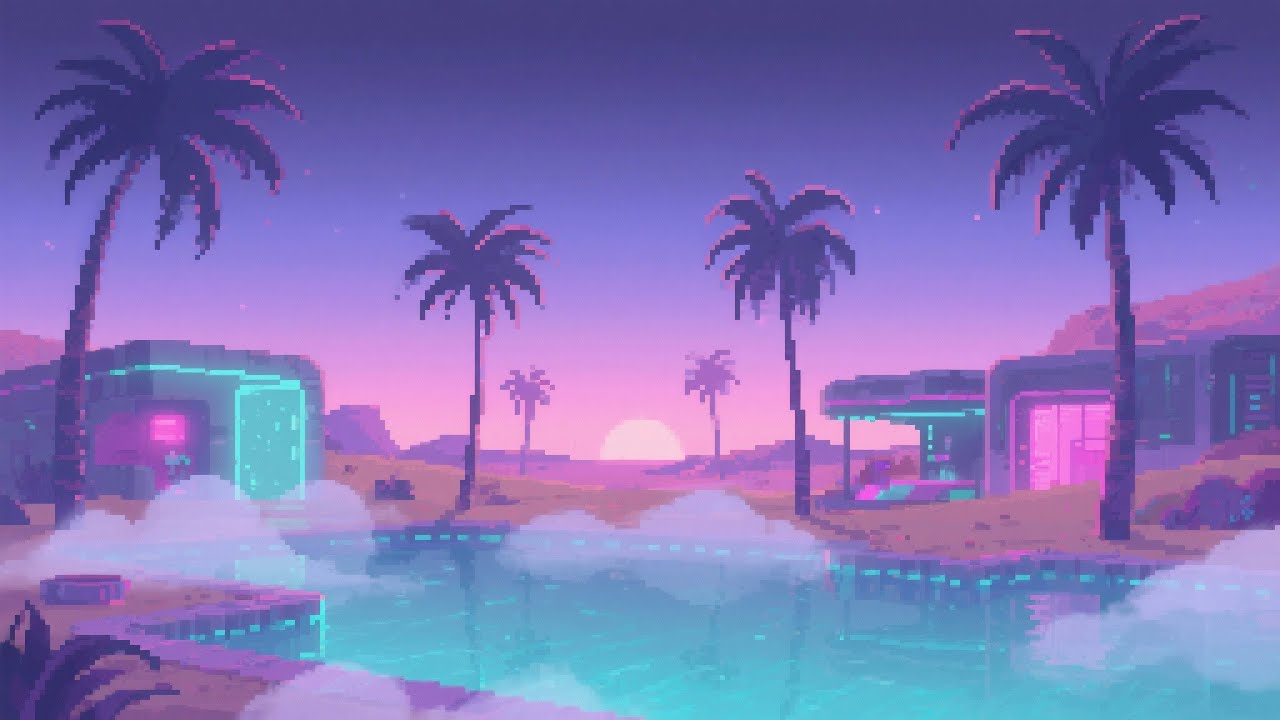 Neon Oasis - Chill 90s Synthwave Retreat