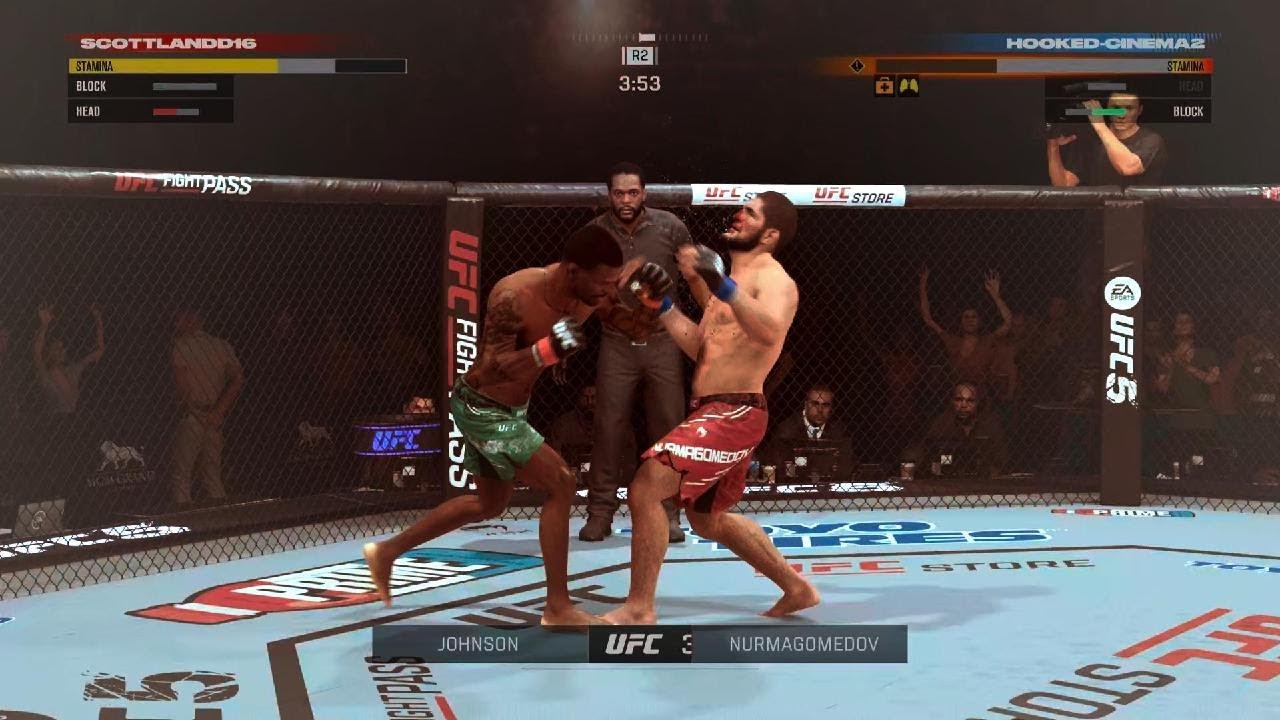 EA SPORTS UFC 5 Jean Silva clean headkick combo Diaz head movement KO