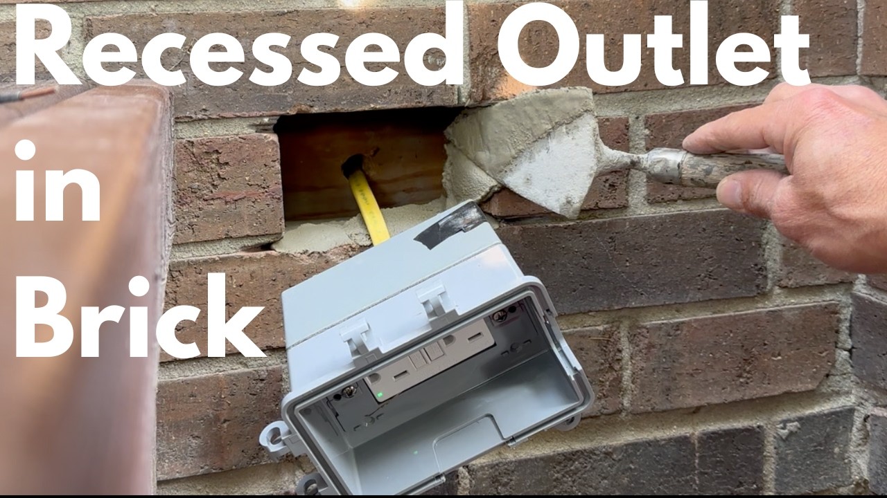 Как установить наружную розетку УЗО в кирпичной стене