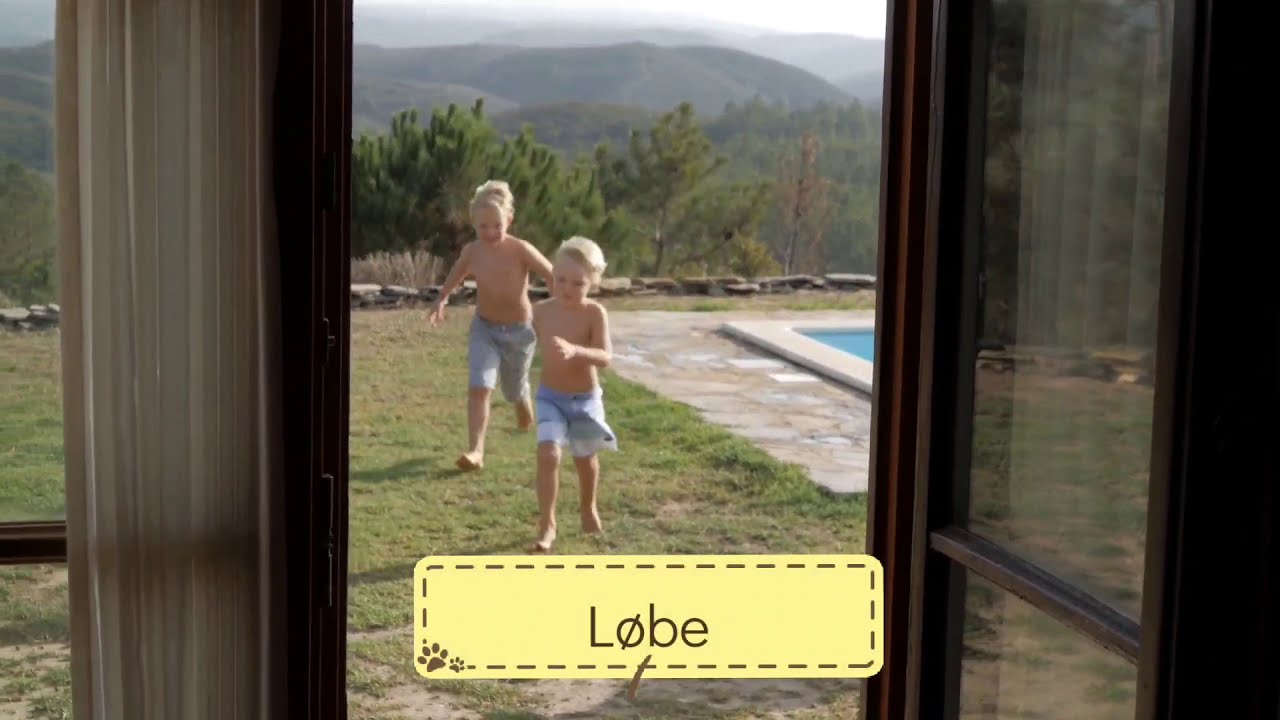 Ord for børn, hoppe, løbe, danse