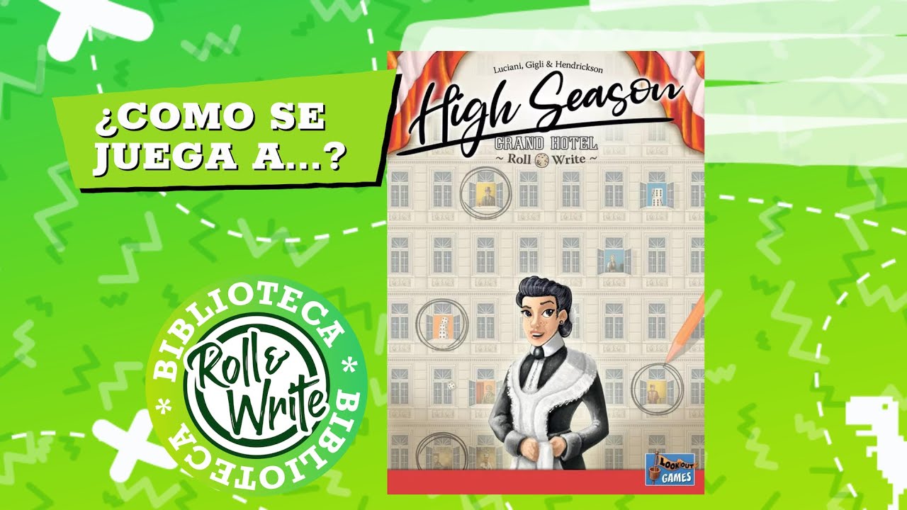 Como se Juega a High Season Gran Hotel en castellano (Juego de Mesa Roll & Write )