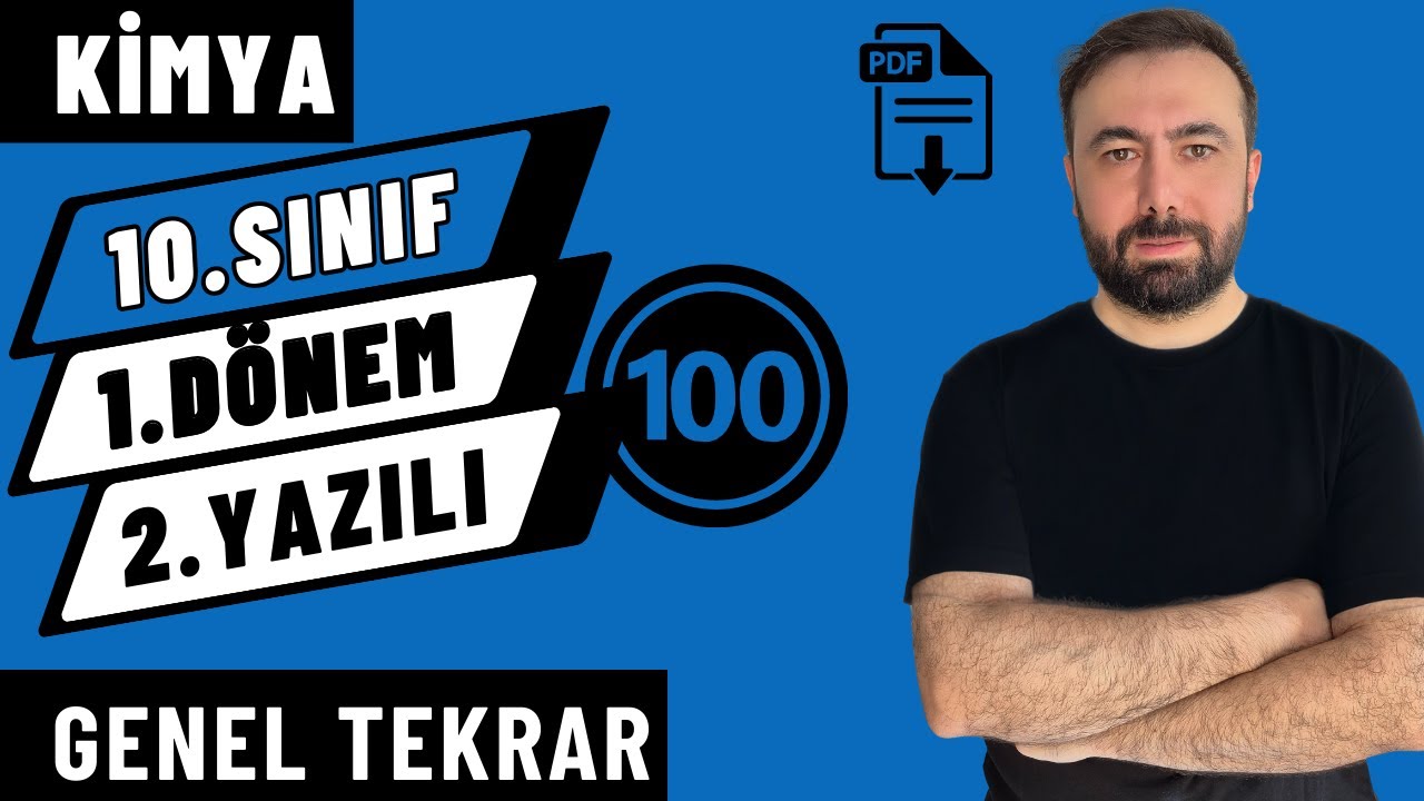 10.Sınıf Kimya 1.Dönem 2.Yazılı Hazırlık - Genel Tekrar | 2025-2026 Yeni Müfredat | Maarif Model