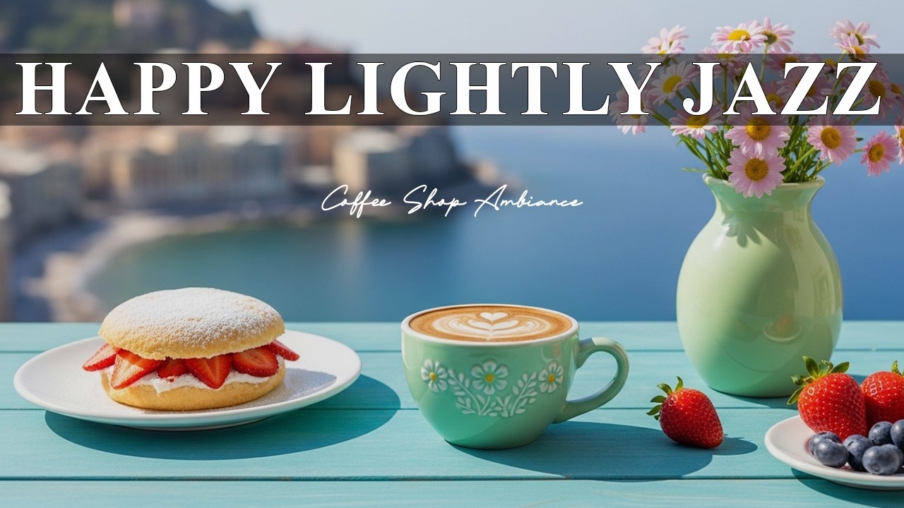 Happy Lightly Jazz☕ Cozy Cafe Jazz & Smooth Bossa Nova Piano for Work & Study.