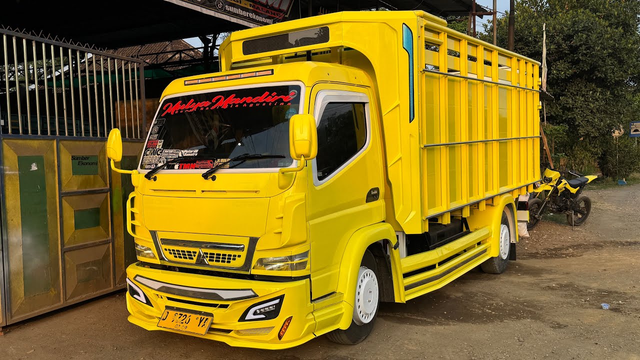 HASIL MODIFIKASI TRUK CANTER‼️paket lengkap bak merbau rangka pres dan variasi lengkap style terkini