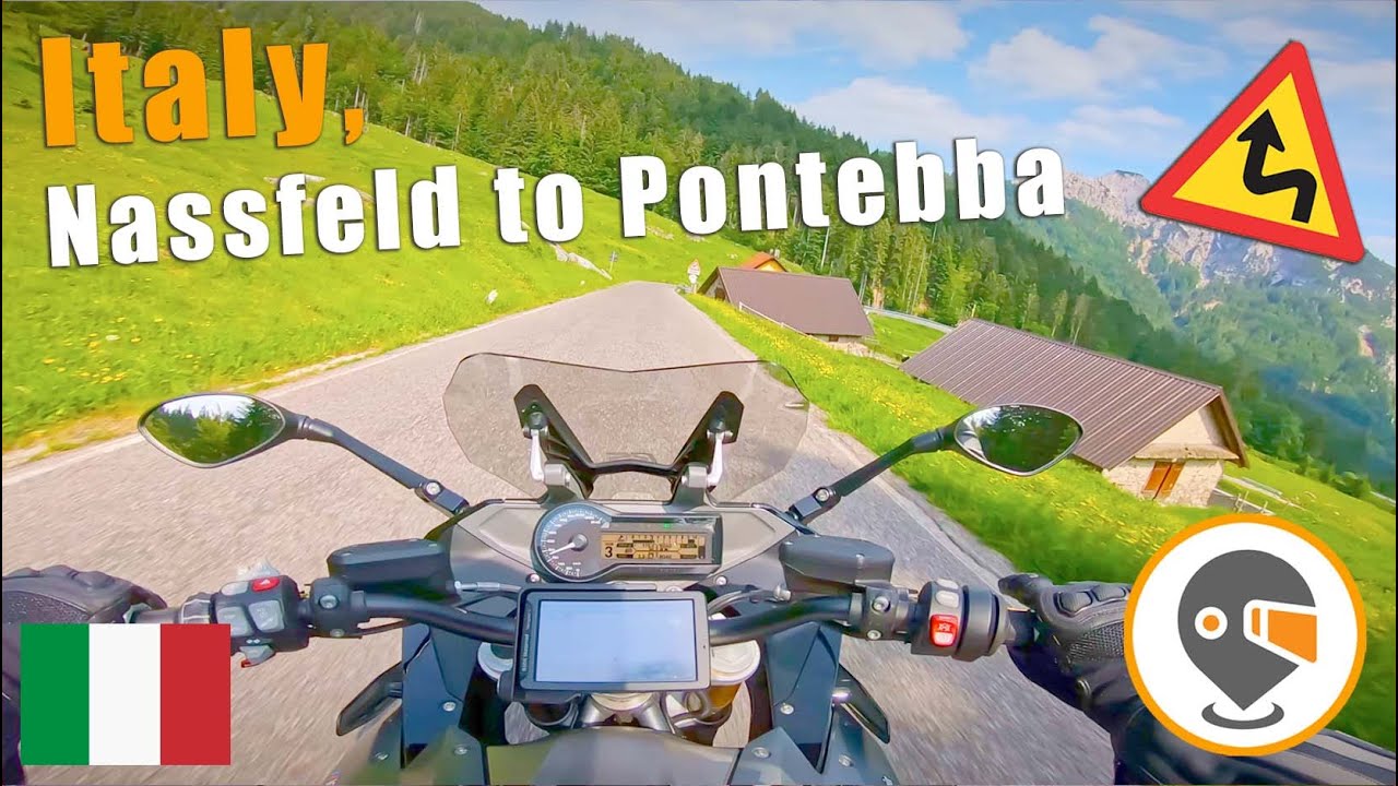 Italy - Nassfeld to Pontebba on BMW R1200RS On Board Pure Engine Sound