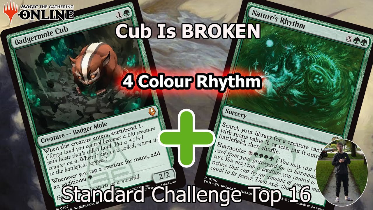 BADGERMOLE CUB IS BROKEN | Standard Challenge Top 16 with 4 Clour Rhythm | Magic Online