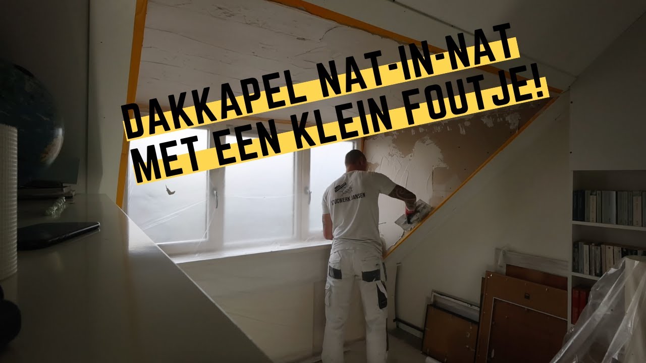 Dakkapel nat-in-nat stucen en ja hoor toch weer een foutje   |  Stucvlog #60