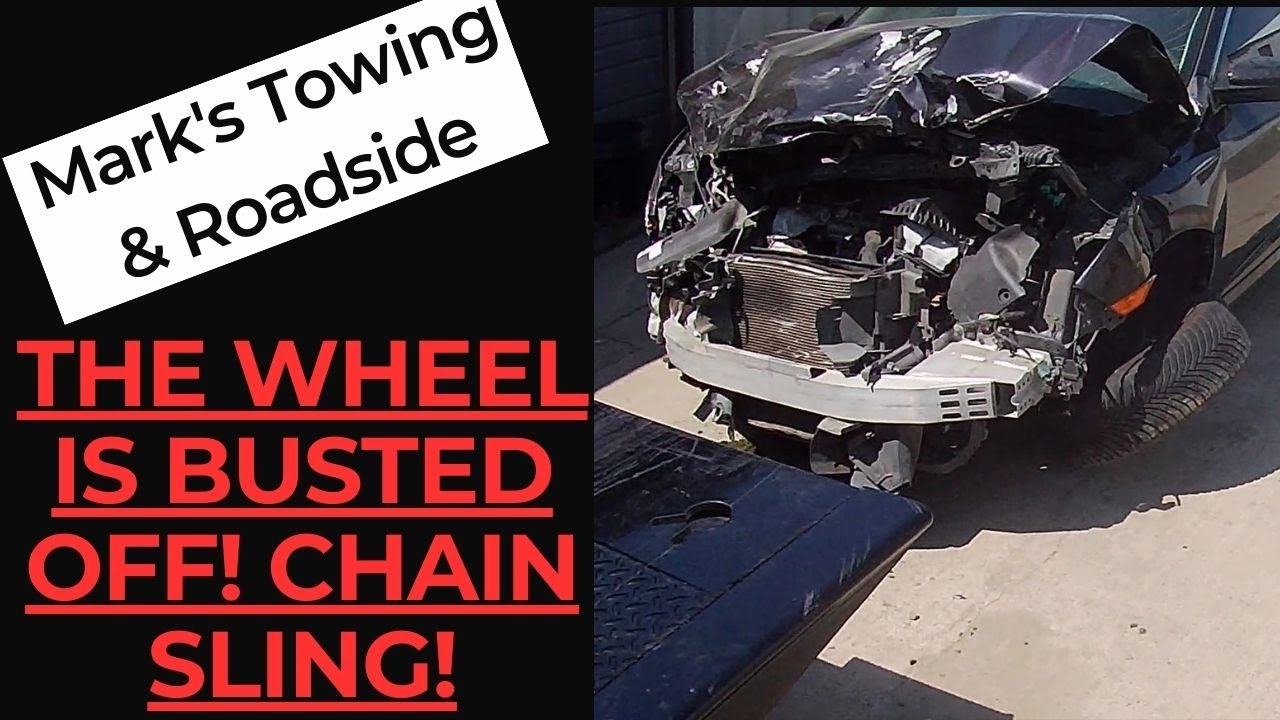 Tire and wheel broke off! Chain Sling? Copart 20.