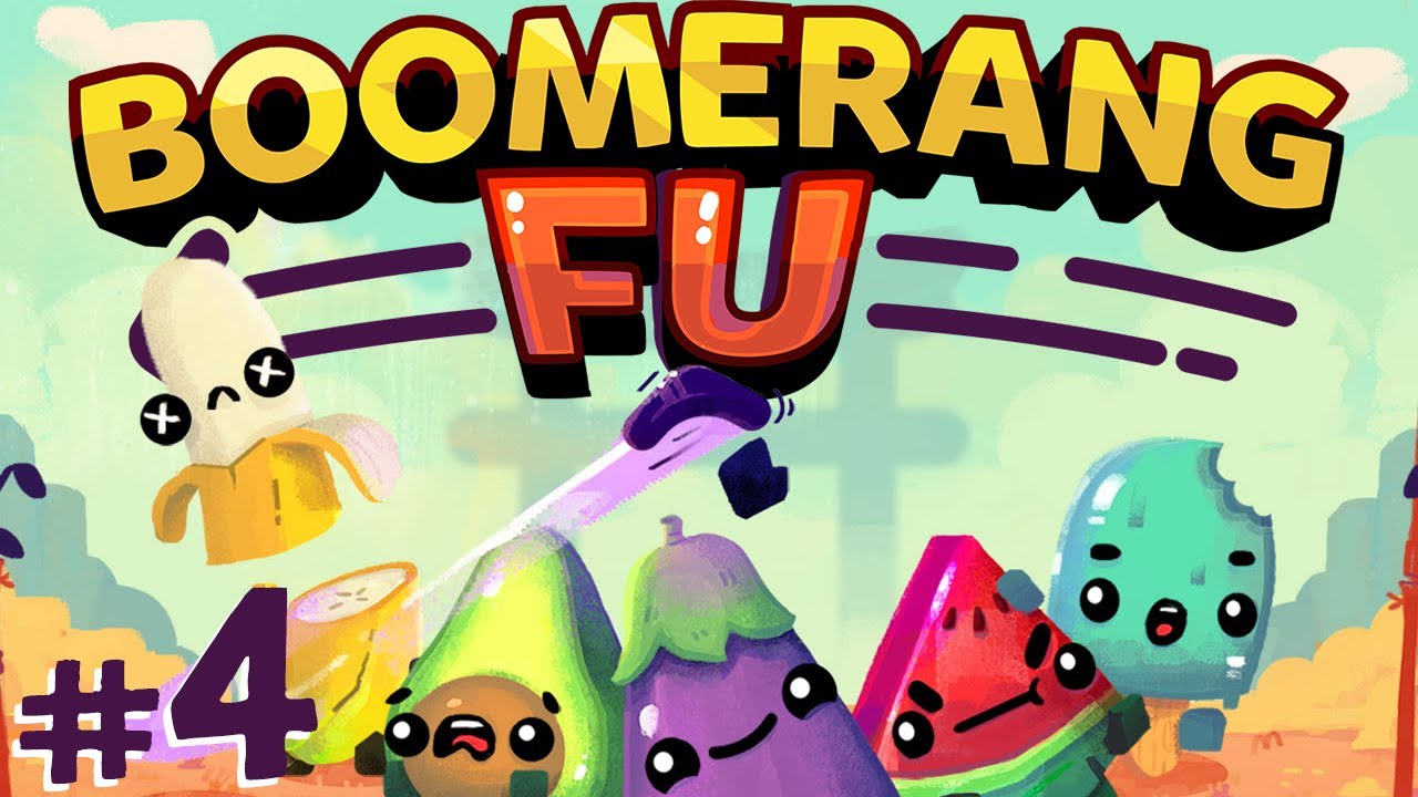 Boomerang Fu - #4 - BOT BATTLE!! (4 Player Gameplay)