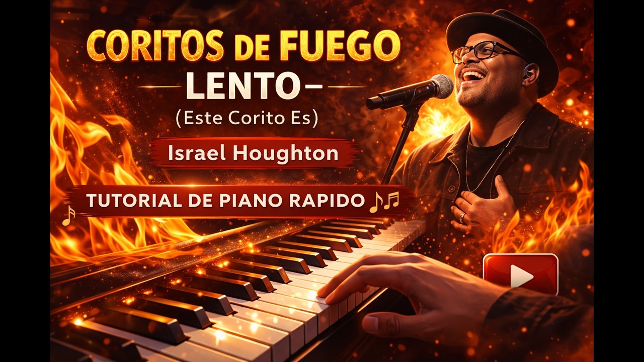 Coritos de Fuego LENTO– ( Este Corito Es ) Israel Houghton | Tutorial de Piano Rapido♪♫