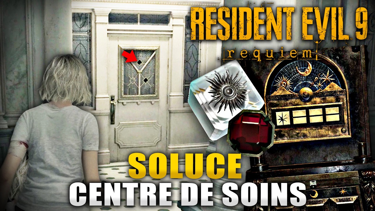 Resident Evil Requiem : Solution CENTRE DE SOINS (Énigme des Quartz) Symboles Lune, Soleil, Etoile