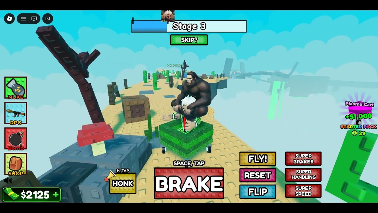 Roblox but I have to roll in a cart?P2