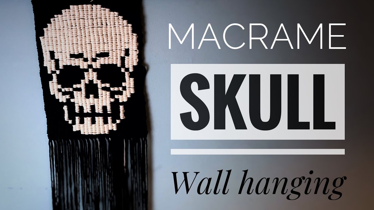 MACRAME Skull Wall Hanging - Halloween Series (7 of 7)