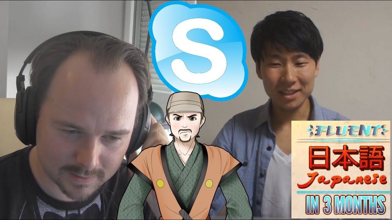 Talking only in Japanese on Skype after learning it for a week 一週間の勉強後、日本語だけでスカイプで話す