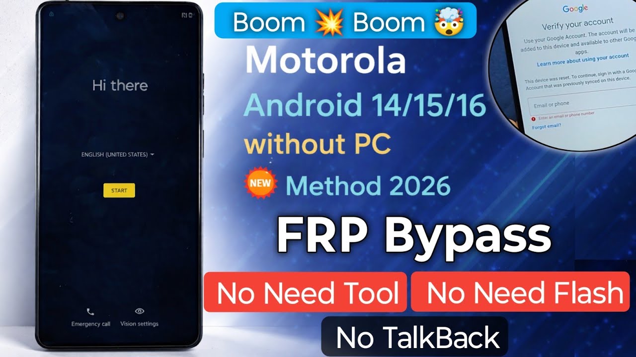 🔥Motorola FRP Bypass 2026 | Android 14-15-16 Latest Security Patch | No PC Trick ✅