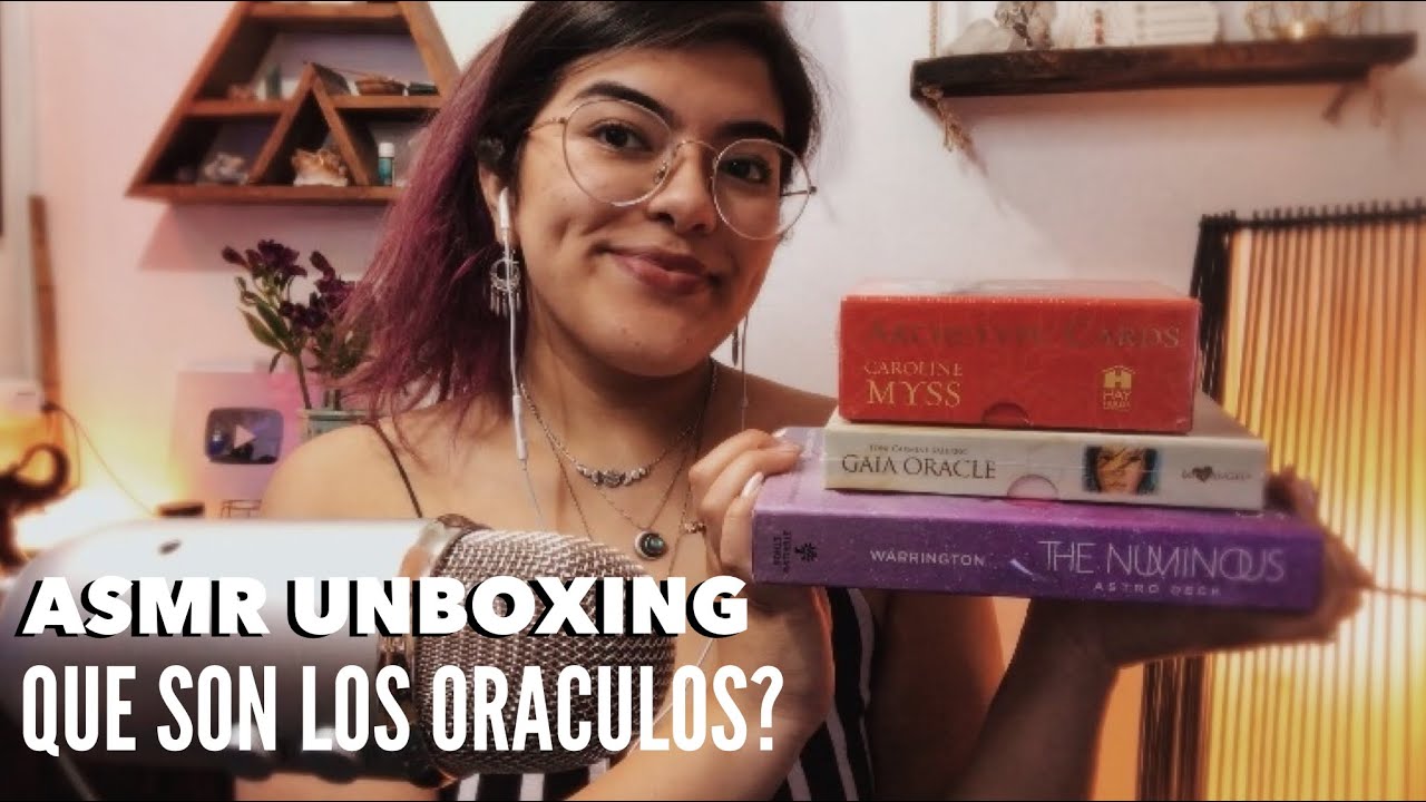 ASMR Unboxing de Oráculos 🔮 Qué son y cómo funcionan? ✨ Tapping, tracing, susurros