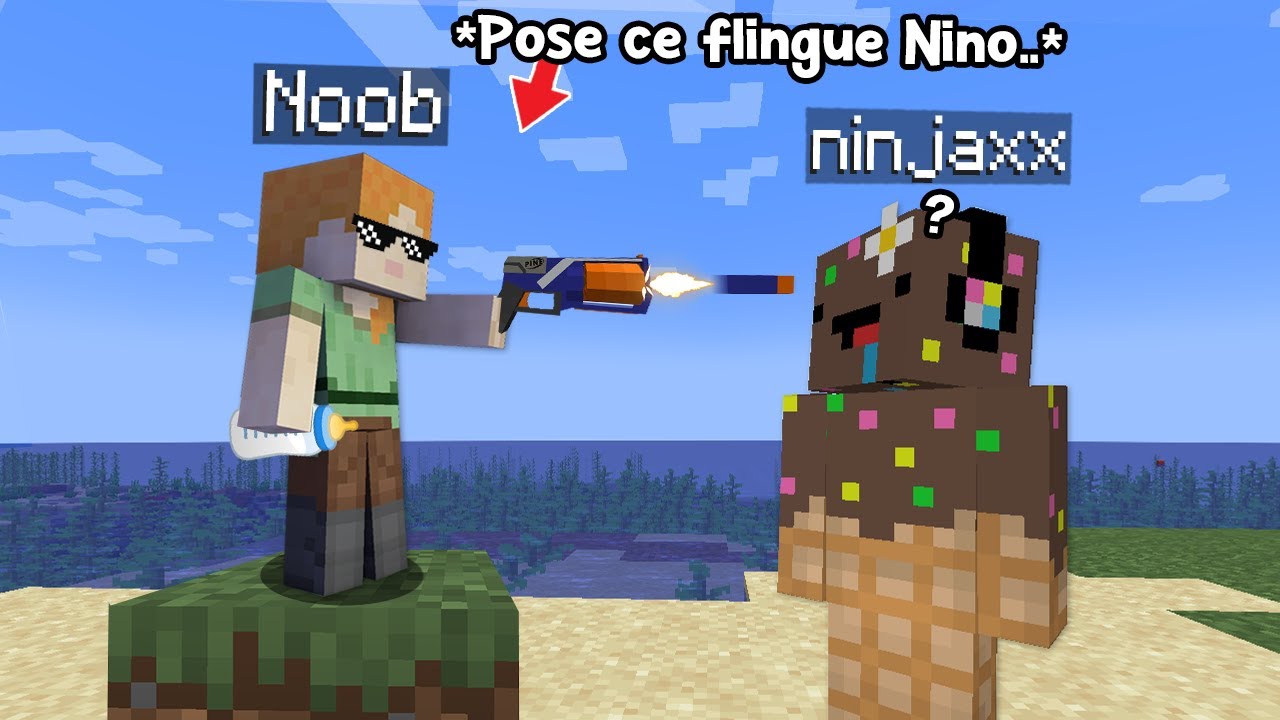J'ai troll un Noob en le transformant en Bébé sur Minecraft..