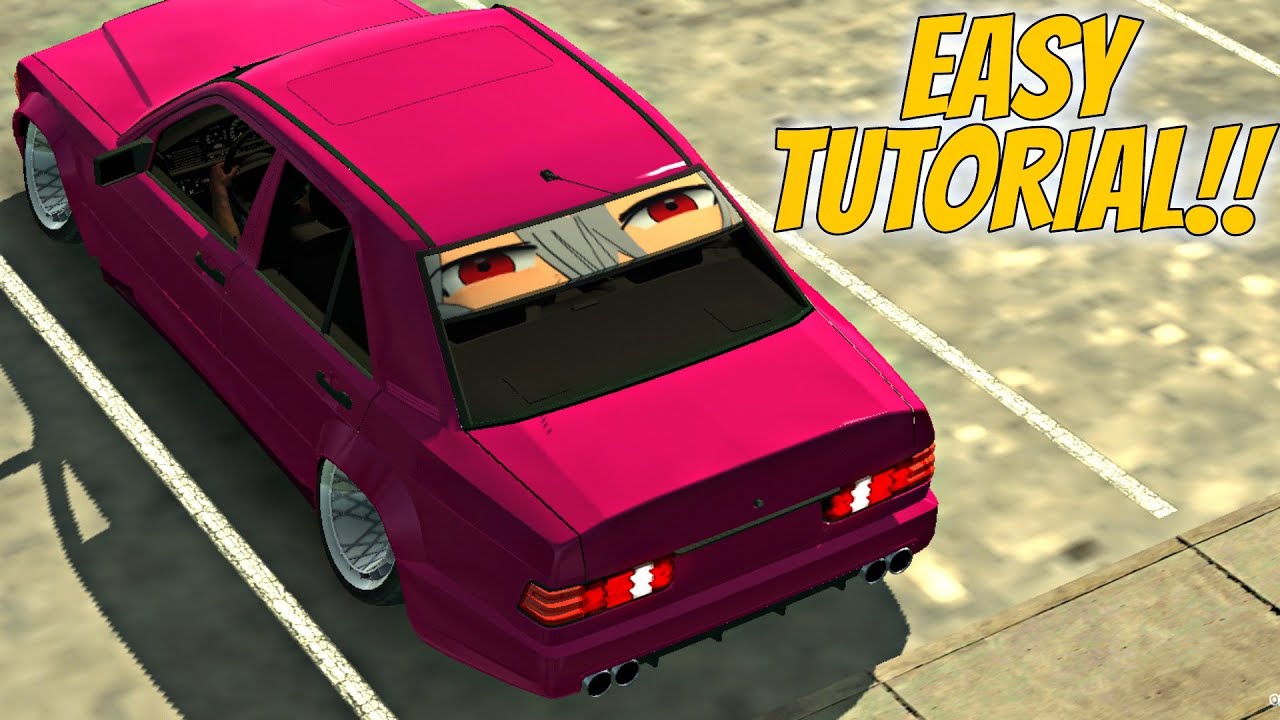 Clean Anime Design | Mercedes 190E Design |  Easy Tutorial | Car Parking Multiplayer